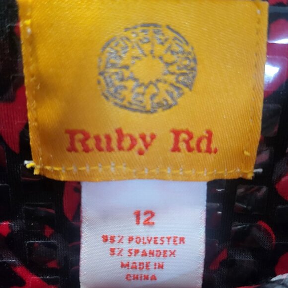 🌿Ruby Rd Clear Sequin Detail Jacket - Vibrant Red & Black - Picture 4 of 12